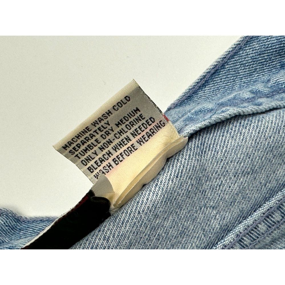 Stefano Patchwork Vtg 80s Denim Jeans Women 22 NWT RARE Cotton Pockets Floral - Picture 6 of 15